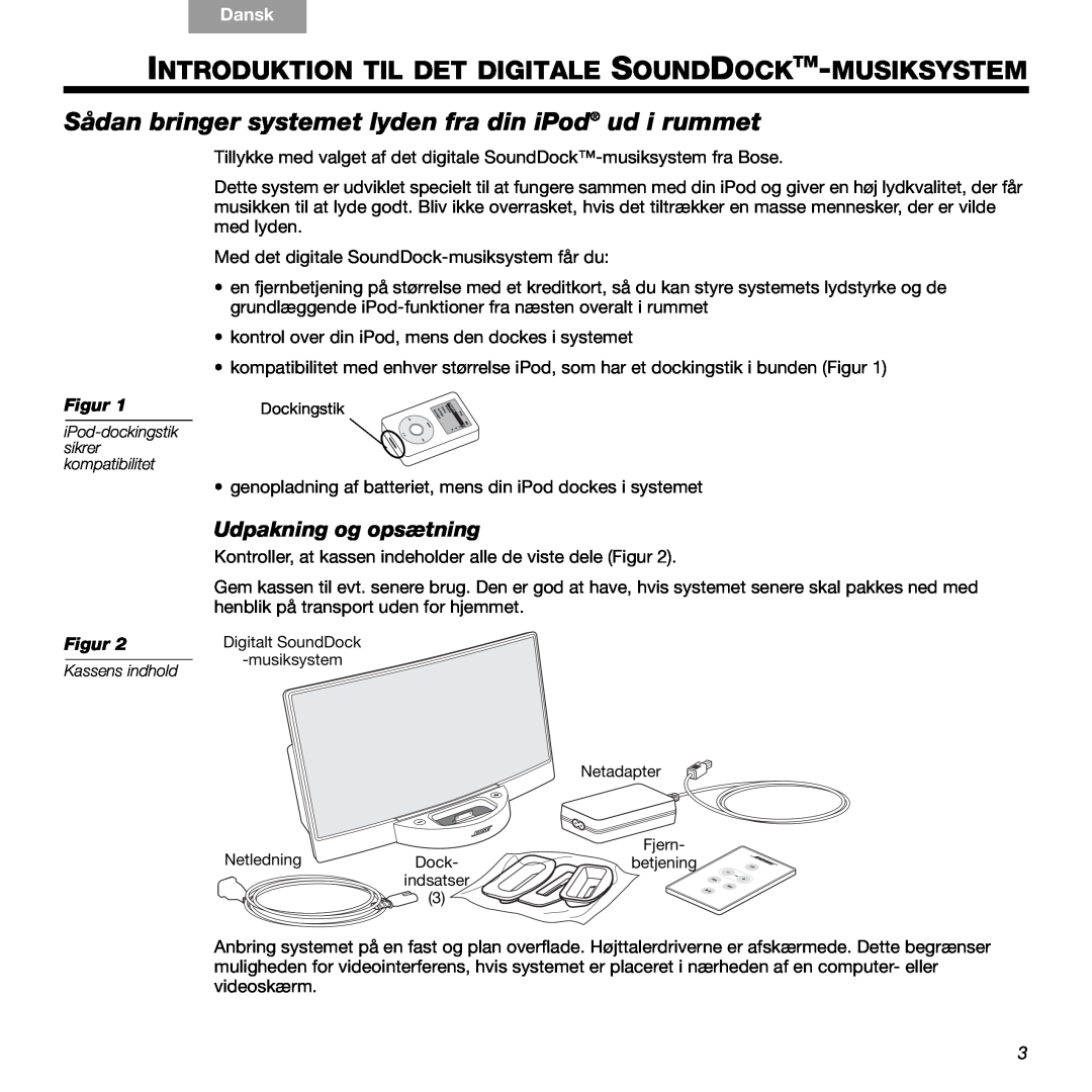 Bose 336 Introduktion Til Det Digitale Sounddocktm-Musiksystem, Sådan bringer systemet lyden fra din iPod ud i rummet 