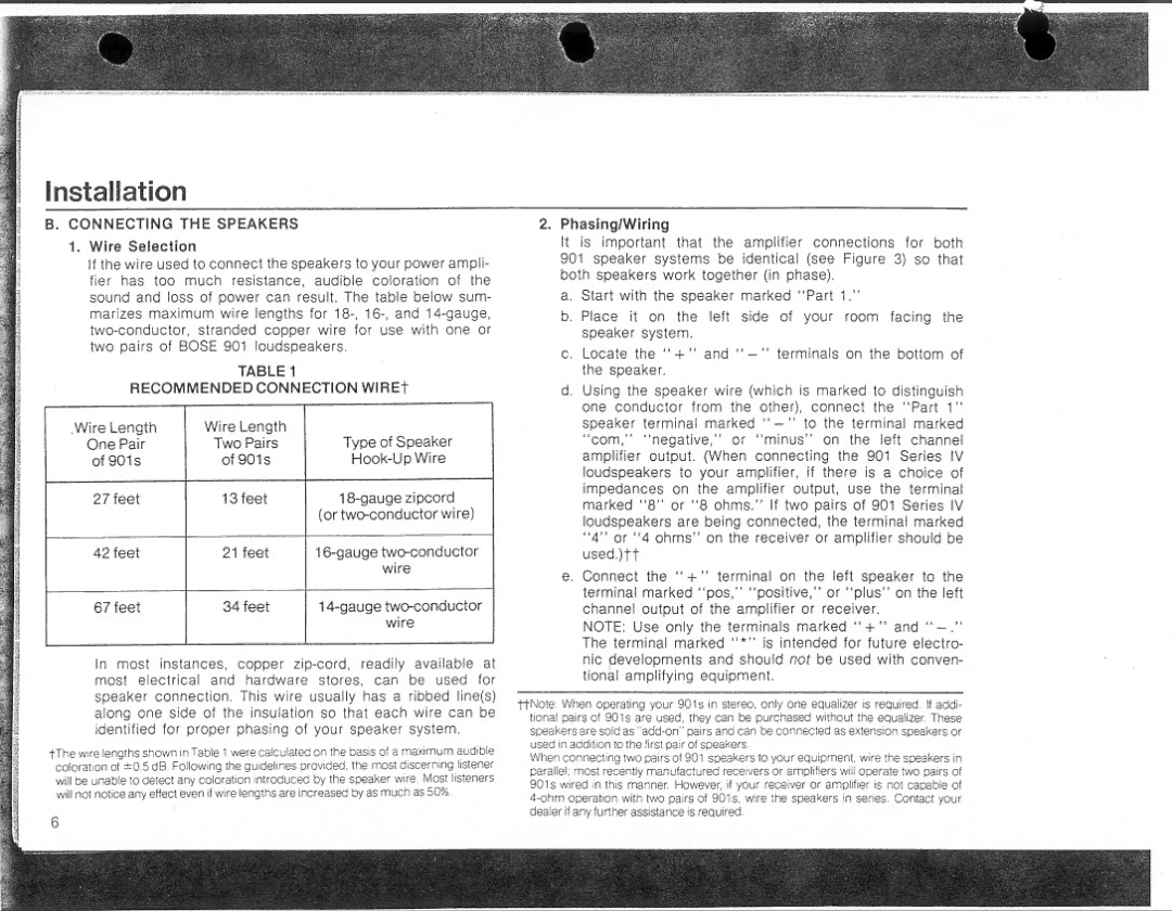 Bose 901 Series 4 manual 