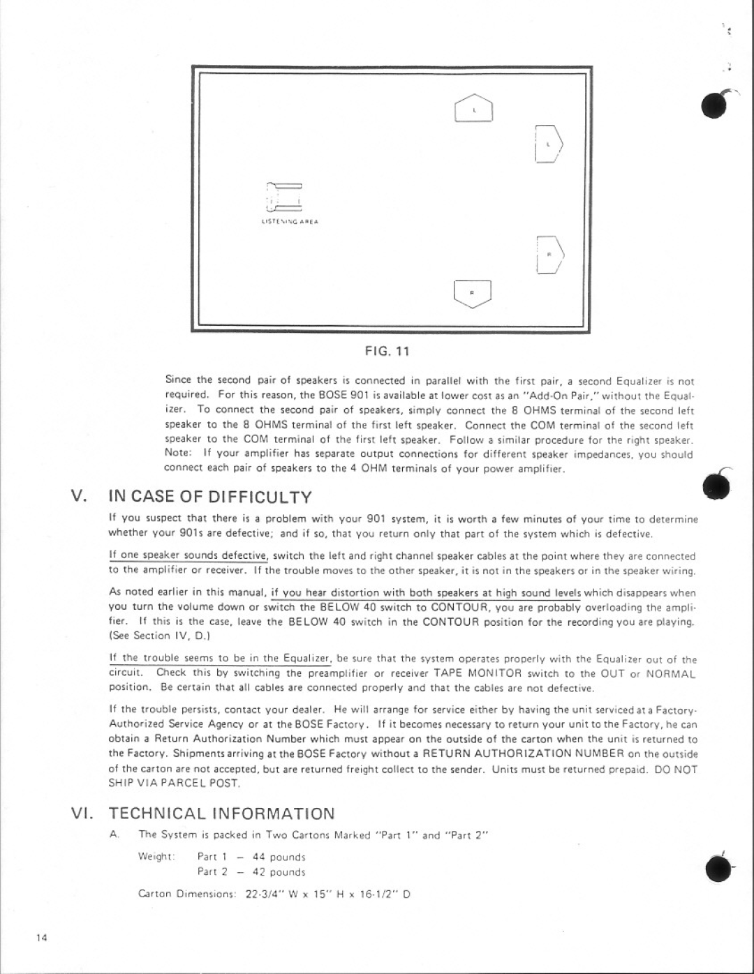 Bose 901 Series II manual 