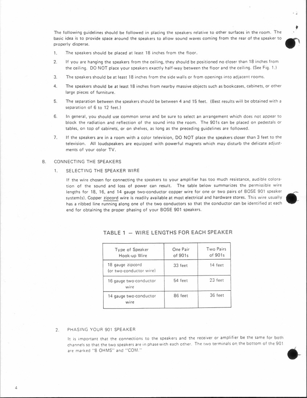 Bose 901 Series II manual 