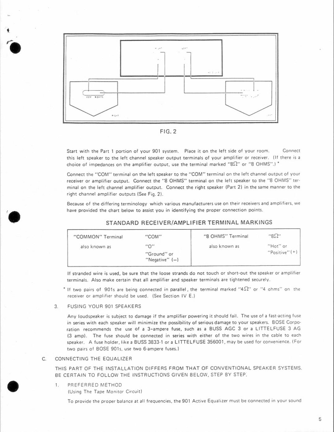 Bose 901 Series II manual 