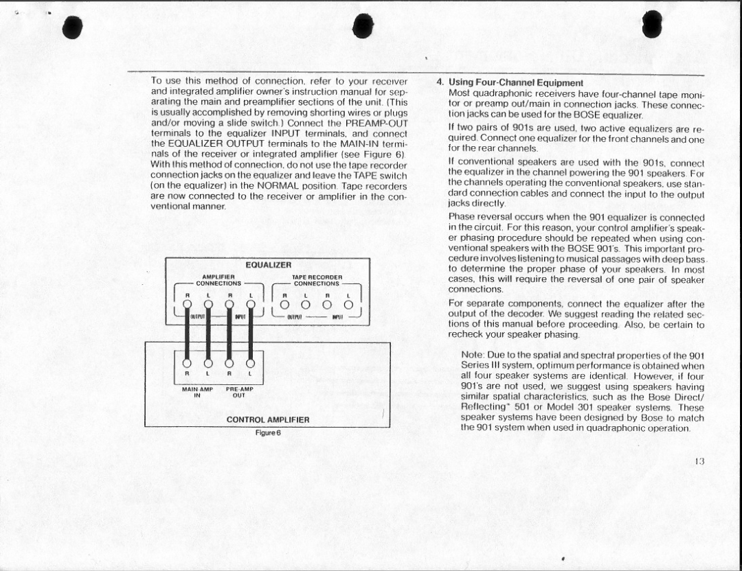 Bose 901 Series III manual 