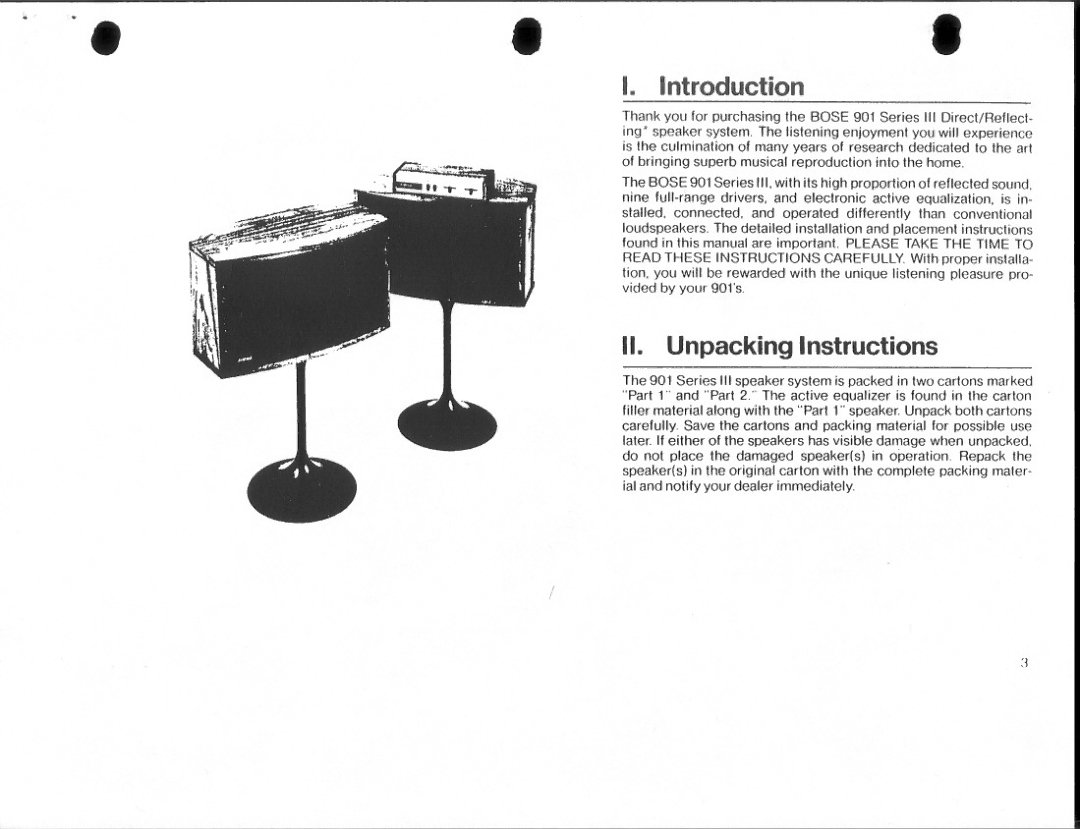 Bose 901 Series III manual 