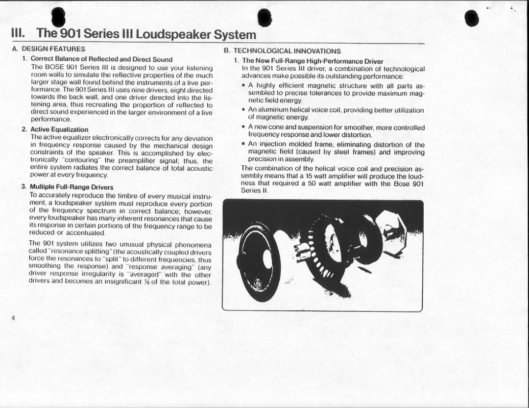 Bose 901 Series III manual 