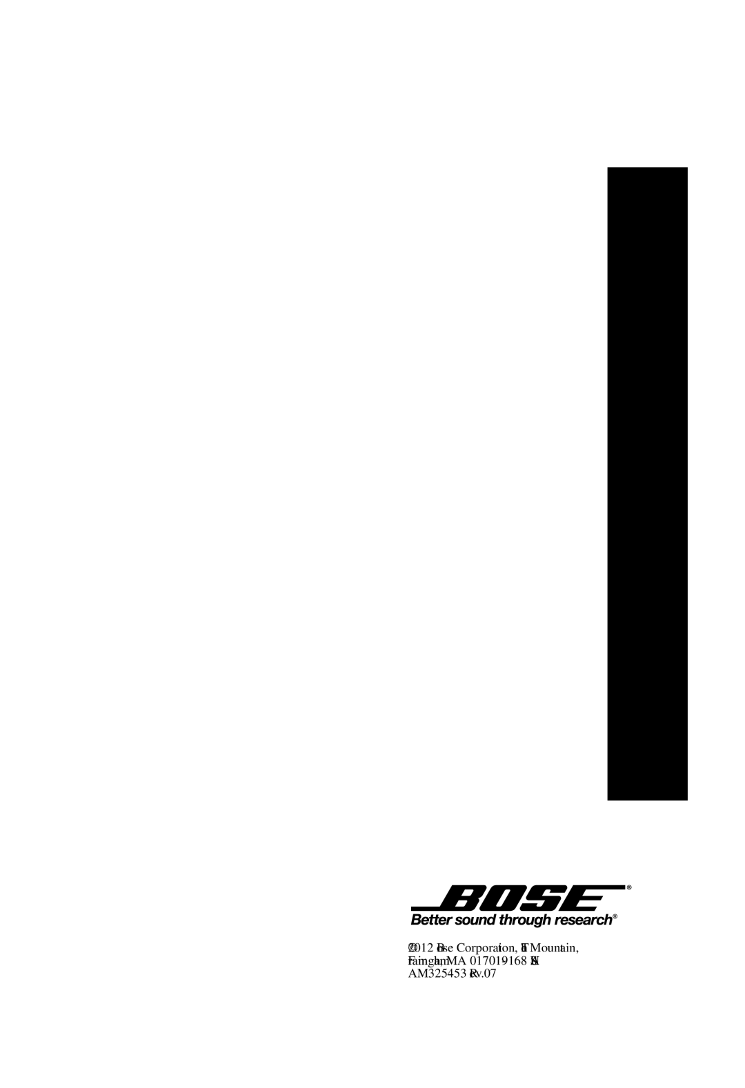 Bose A20 manual 