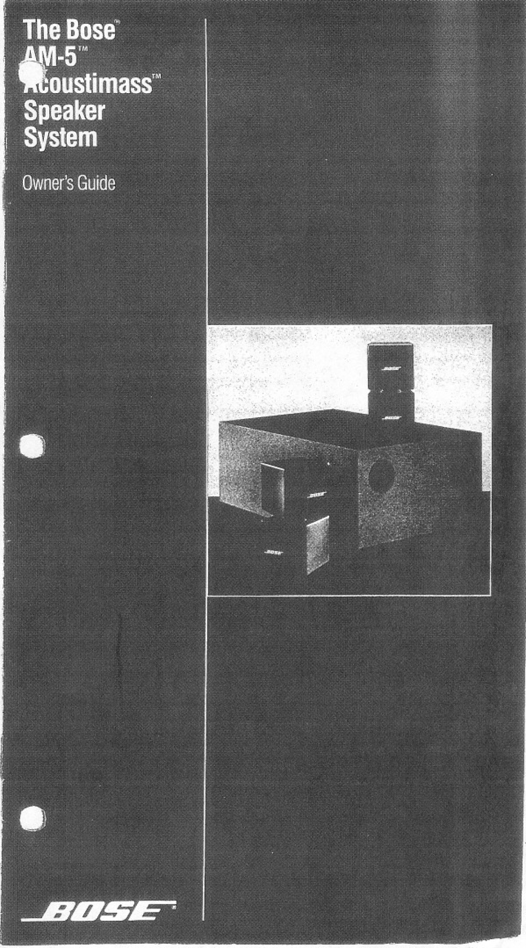 Bose AM-5 manual 