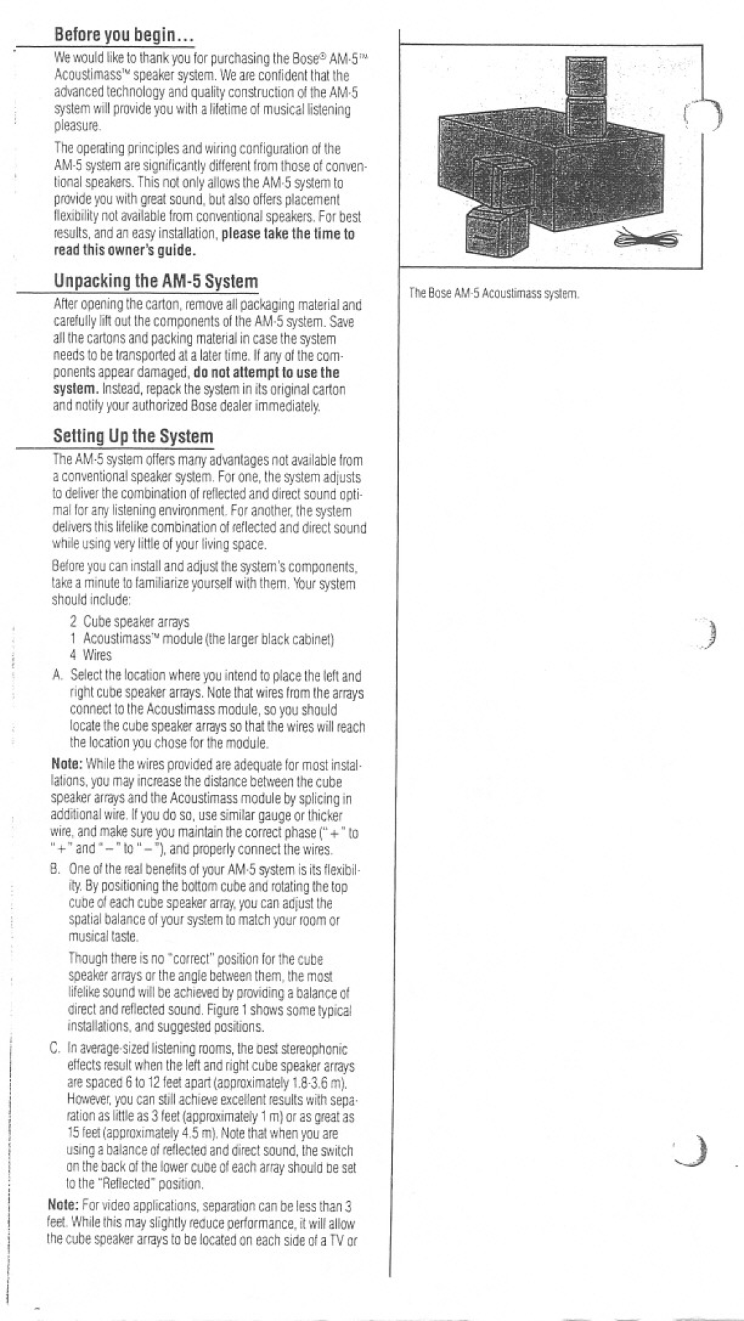 Bose AM-5 manual 