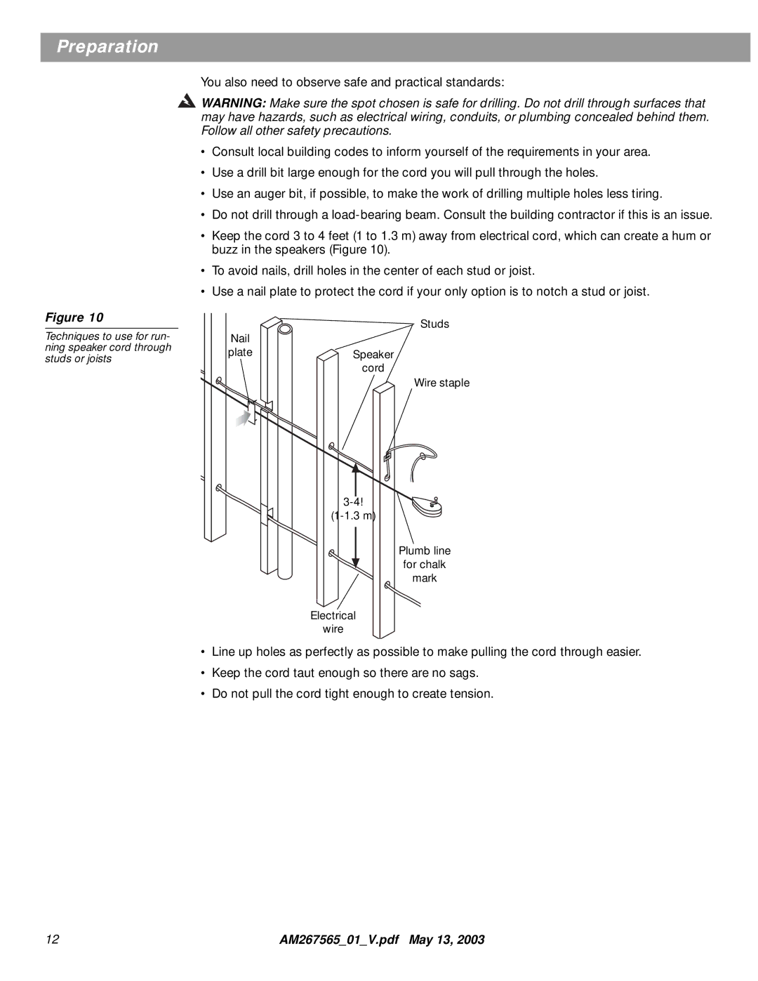 Bose AM267565 manual Preparation 