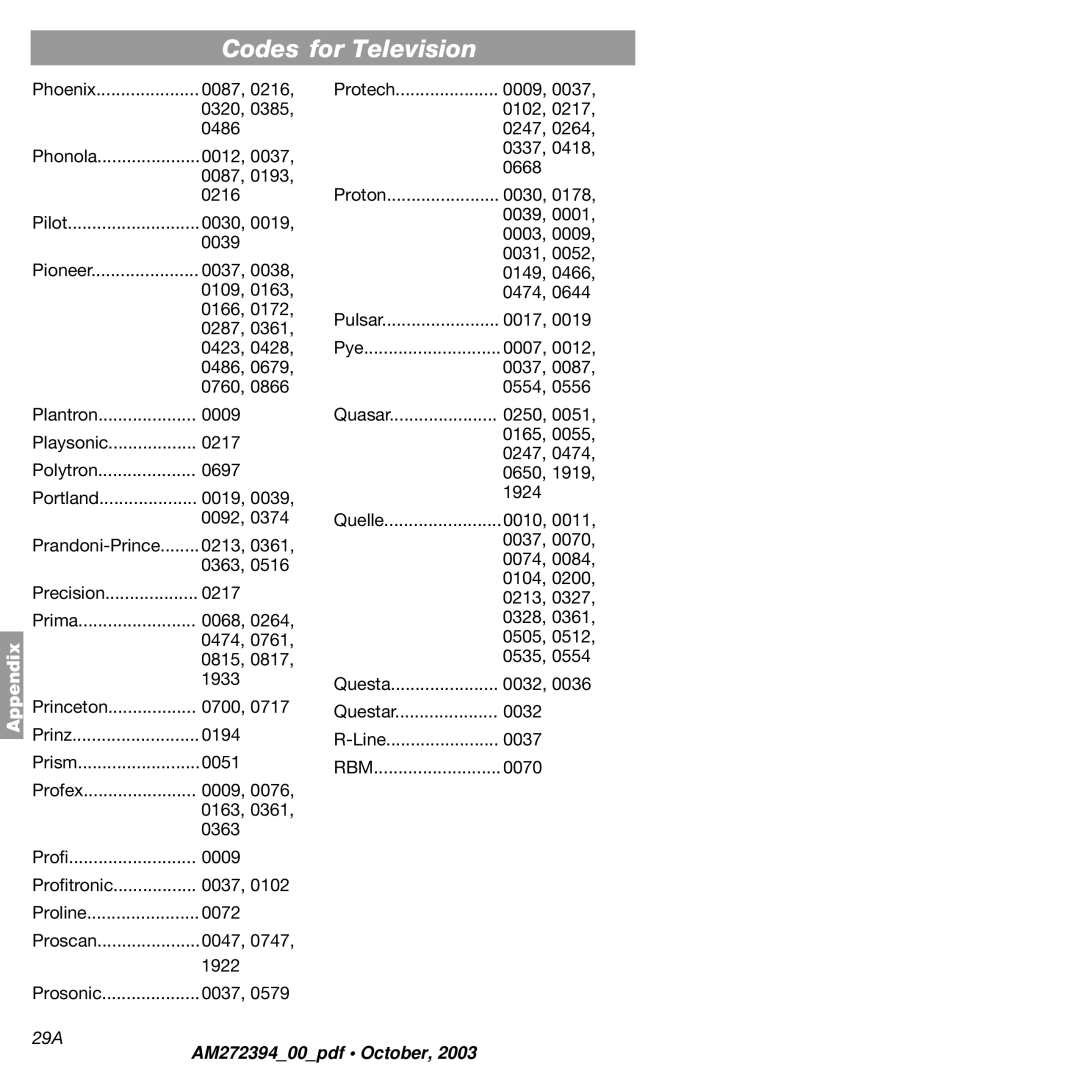 Bose AM272394 manual 29A 