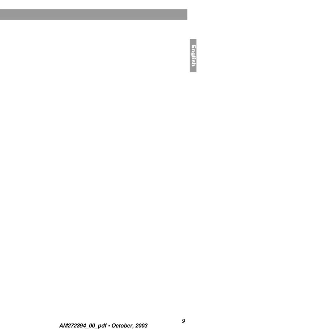 Bose AM272394 manual English 