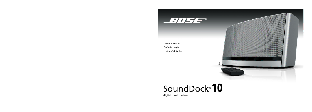 Bose AM314136 manual SoundDock10 