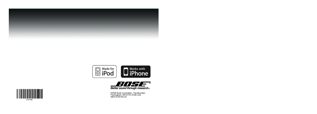 Bose AM314136 manual 