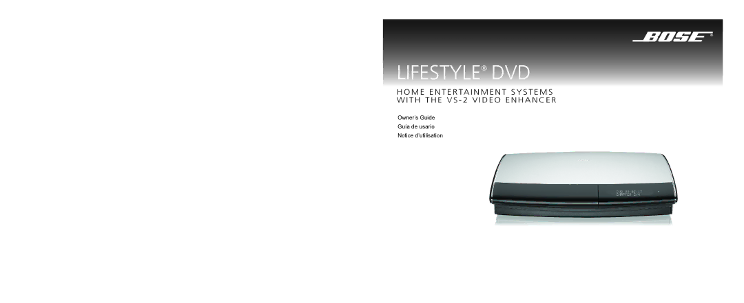 Bose AM314478 manual Lifestyle DVD 