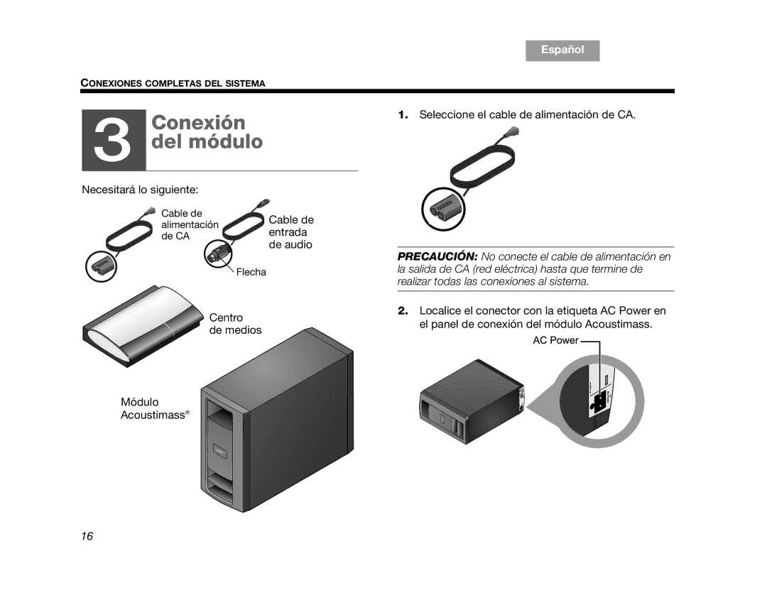 Bose AM314478 manual Conexión Del módulo 