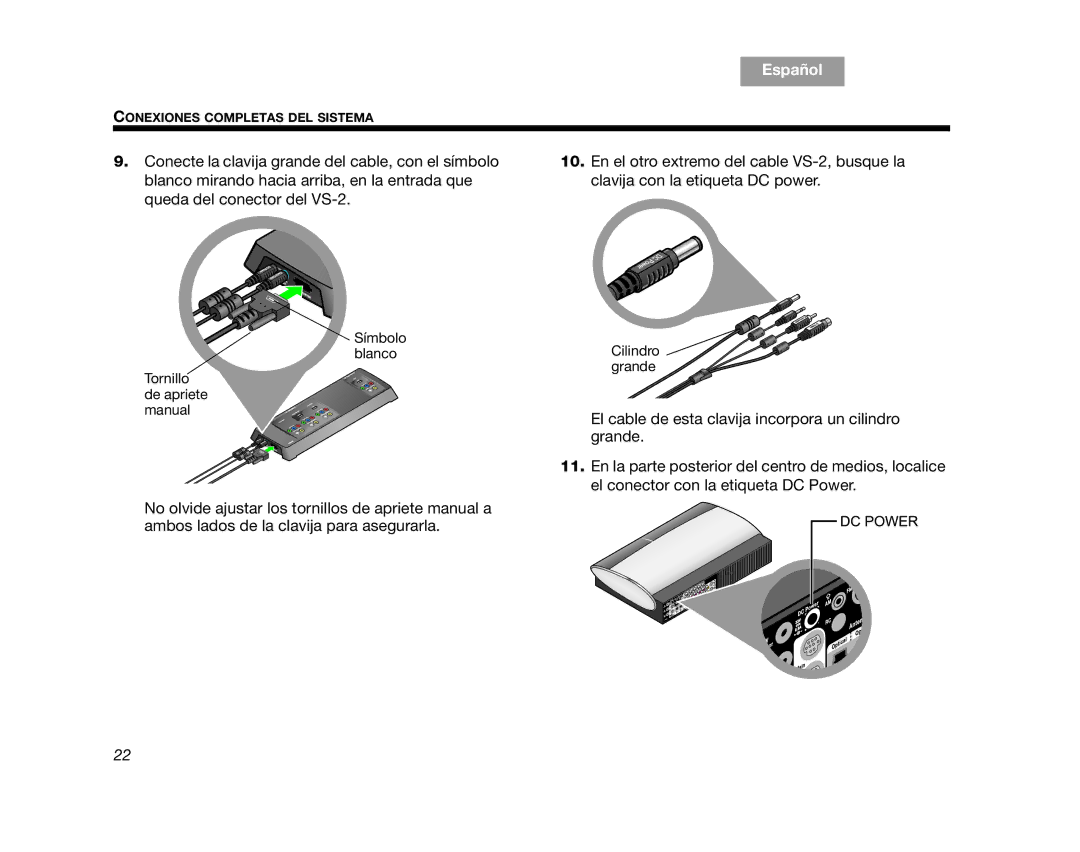 Bose AM314478 Símbolo blanco Tornillo de apriete manual 