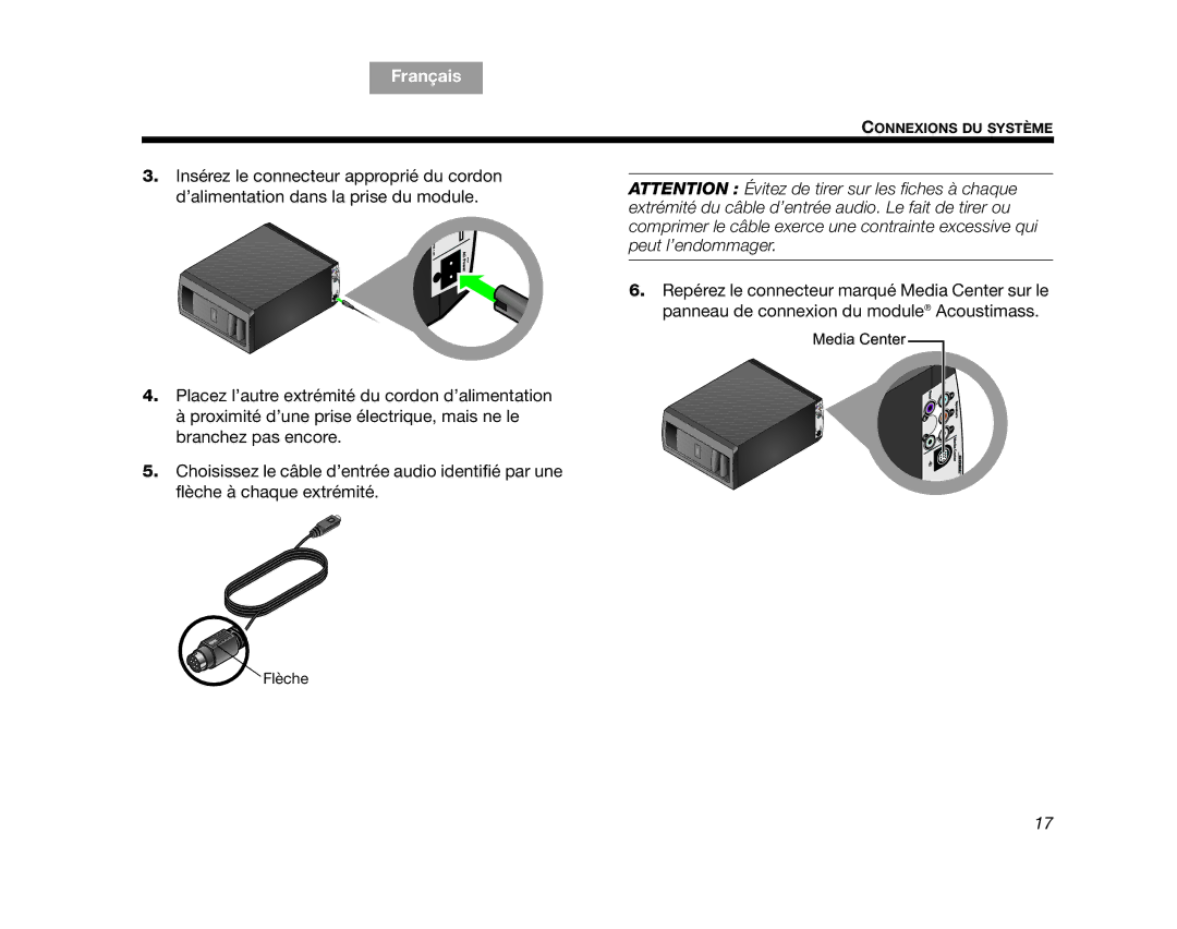 Bose AM314478 manual Tab 