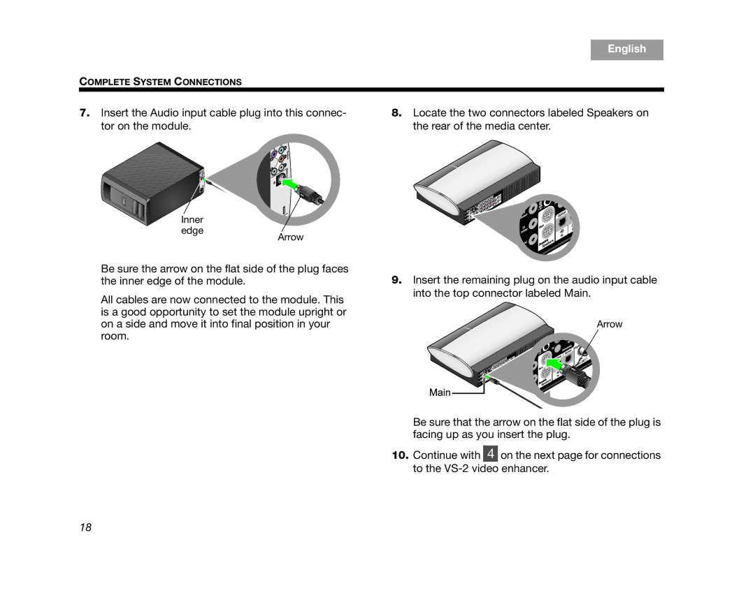 Bose AM314478 manual Inner Edge Arrow 