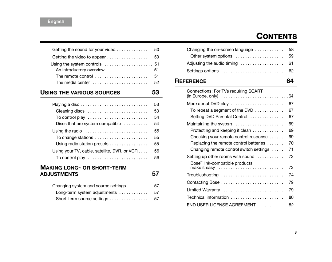 Bose AM314478 manual Using the Various Sources 