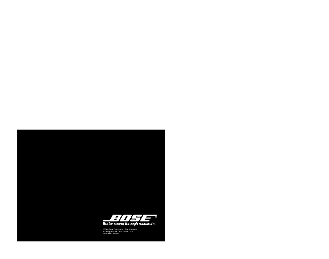 Bose AM314482 manual 