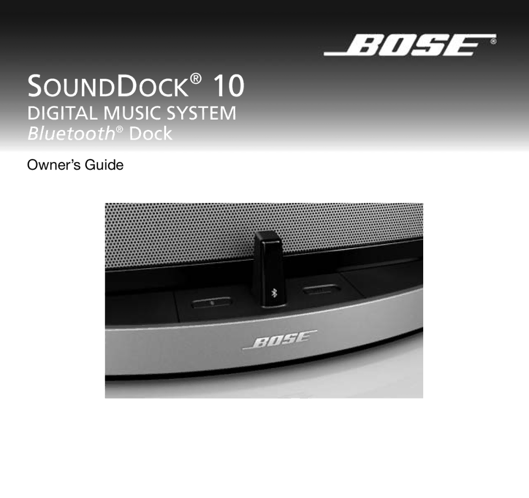 Bose AM316536 manual Sounddock 