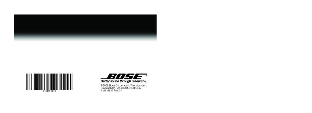 Bose AM316835 manual 