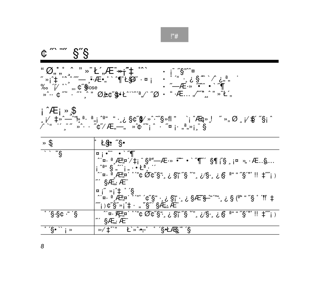 Bose AM319137 manual ¢ˆíáùåíˆò§Íô§, ¡ÒÃá¡ˆ»ÑËÒญ 