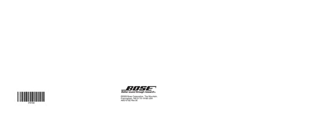 Bose AM319182 manual 