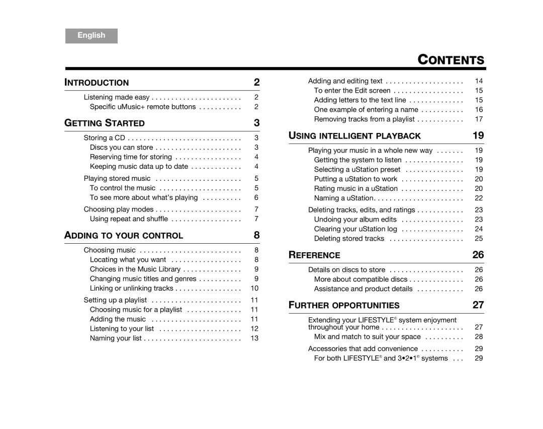 Bose AM320927 manual Contents 