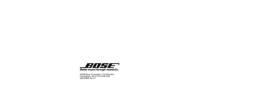 Bose AM323648 manual 