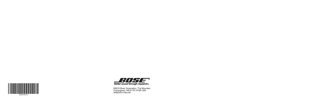 Bose AM325310 REV.00 manual 