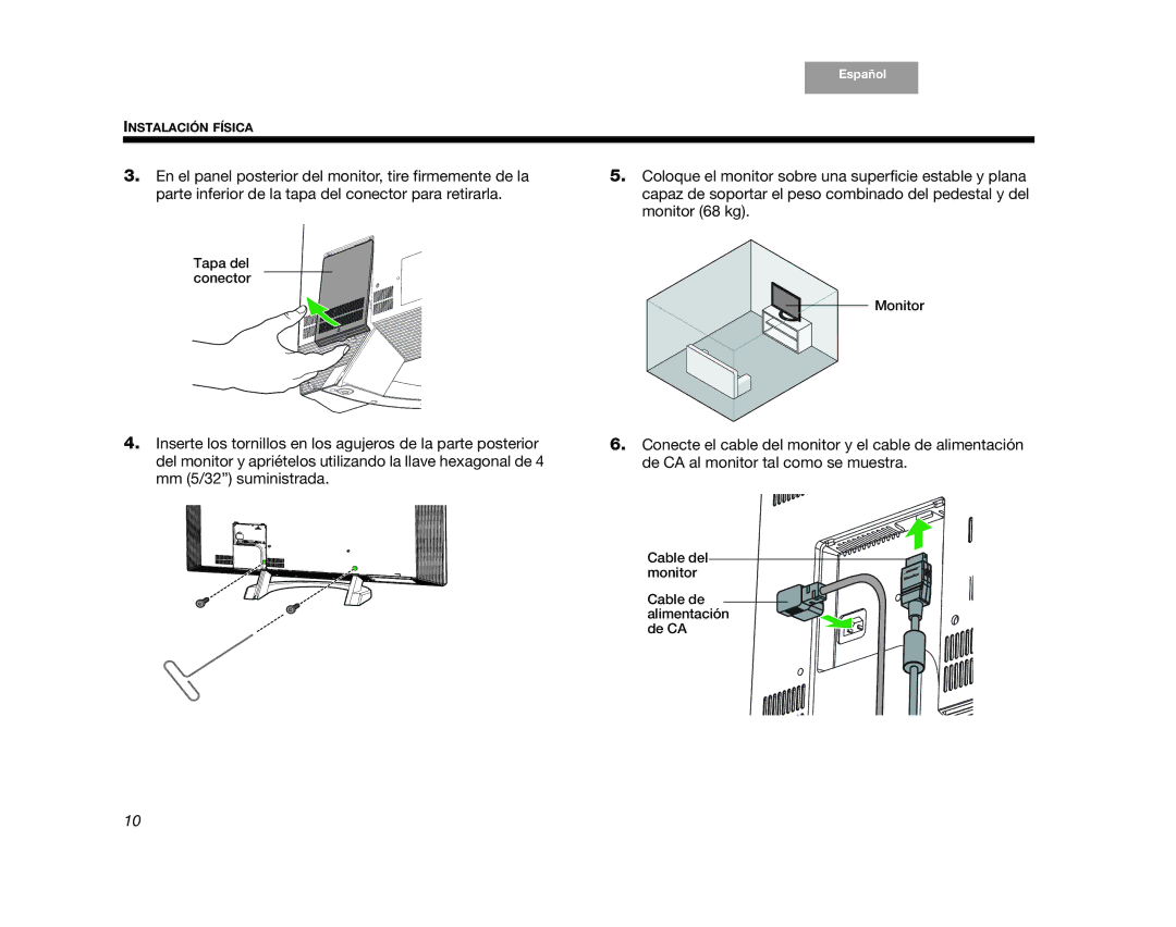 Bose AM352276 setup guide Tapa del conector Monitor 