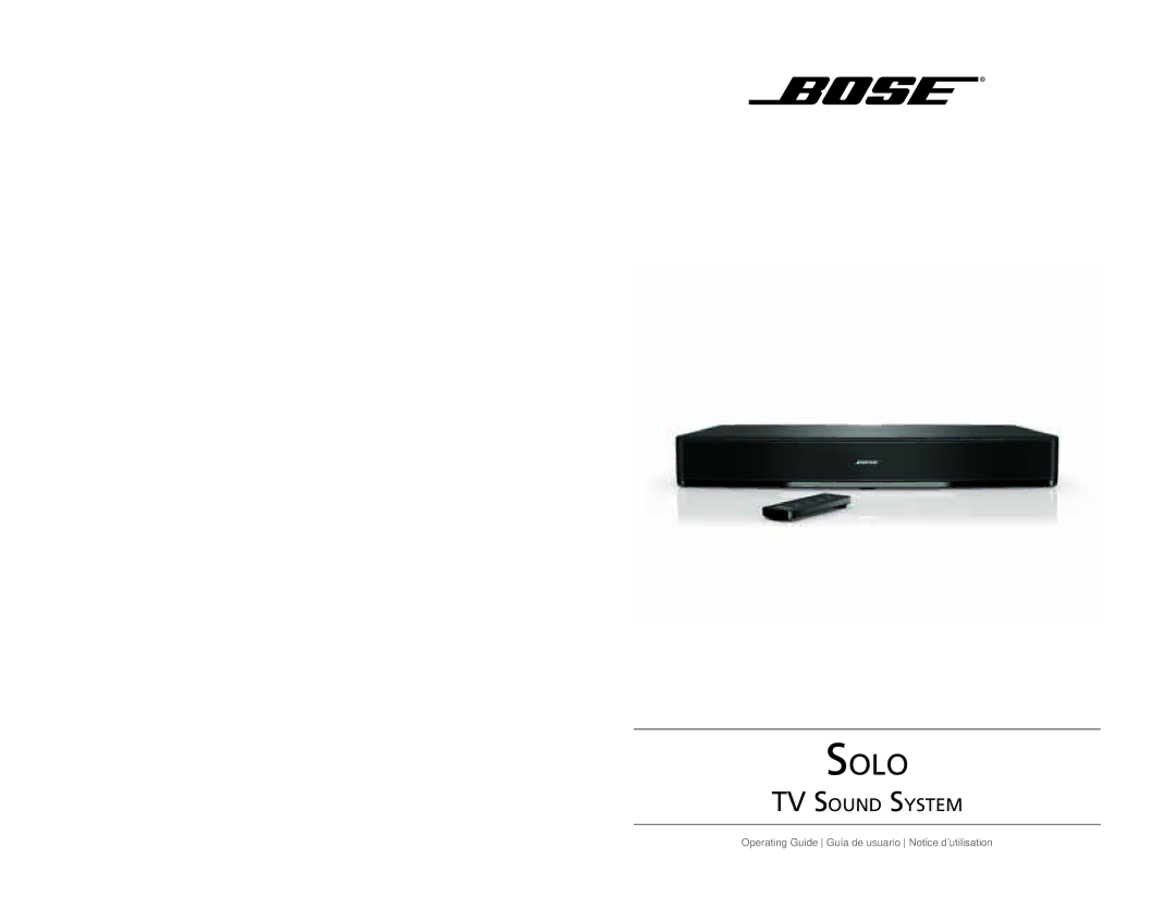 Bose AM353759 manual Solo 