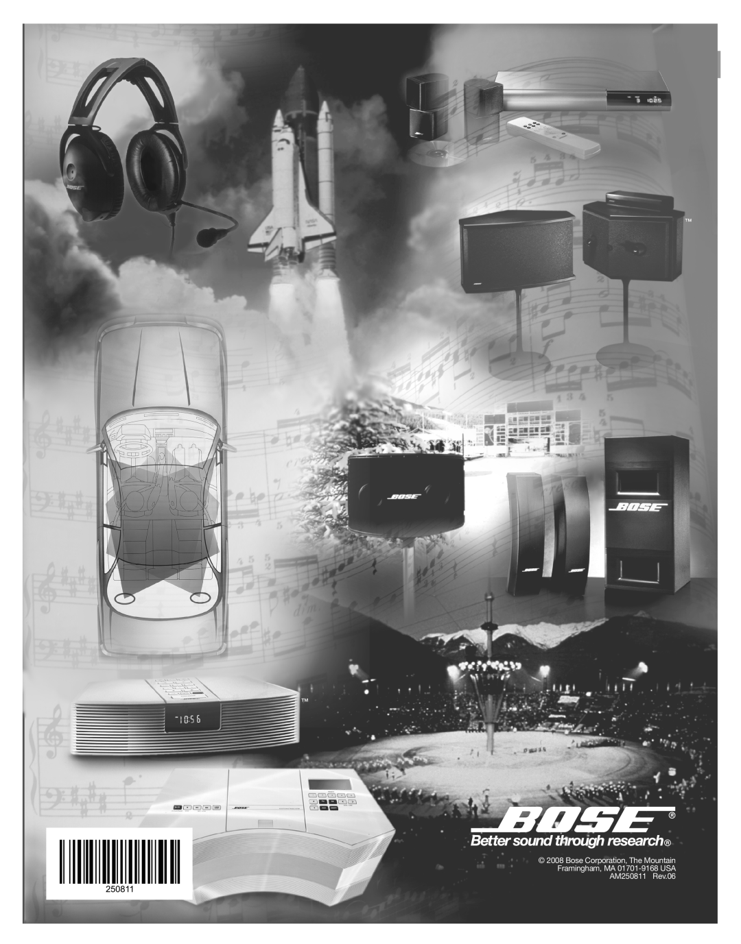 Bose BOSE 251 BLACK, 251TM manual Bose Corporation, The Mountain, Framingham, MA 01701-9168USA AM250811 Rev.06 