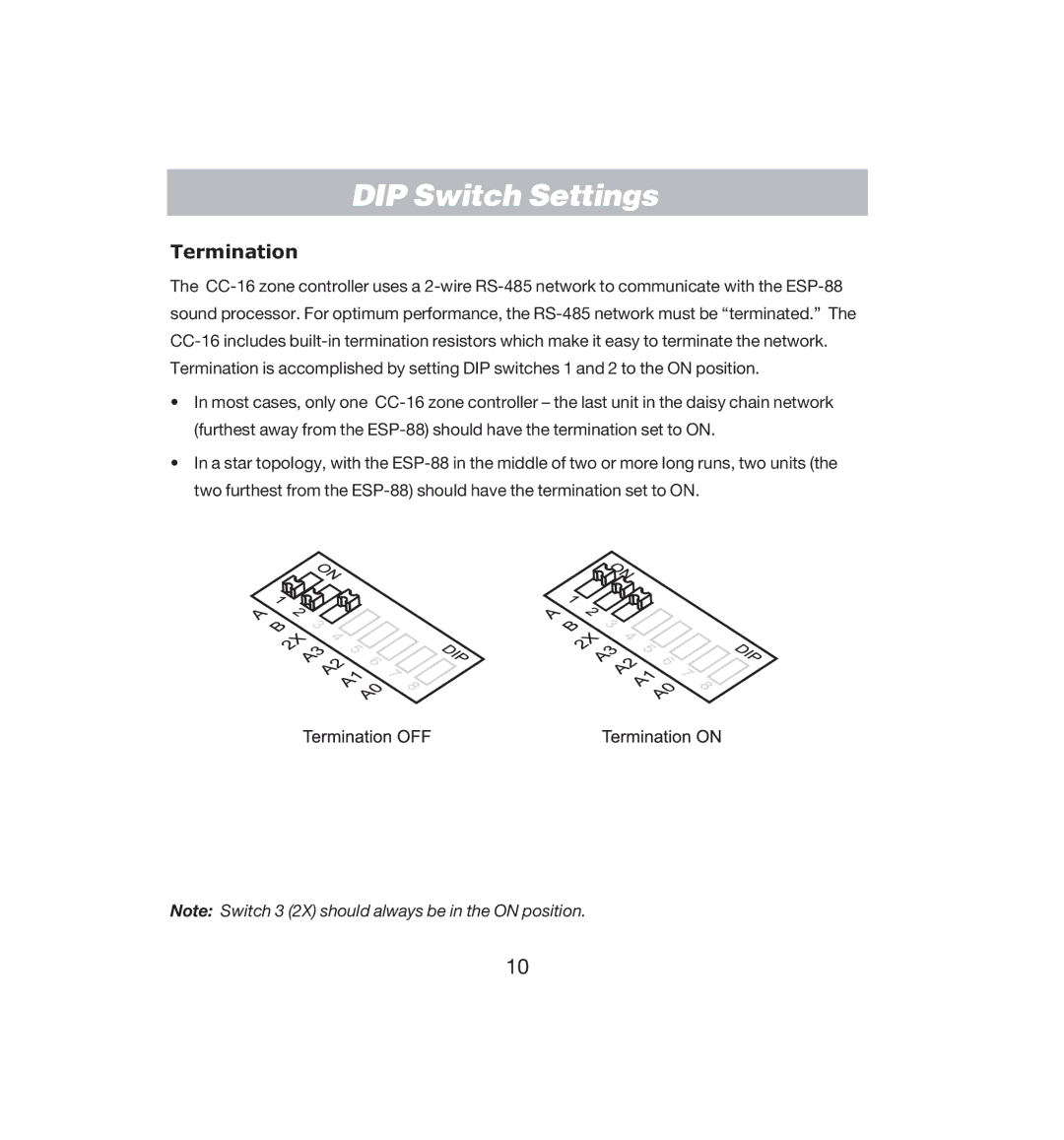 Bose CC-16 manual Termination 