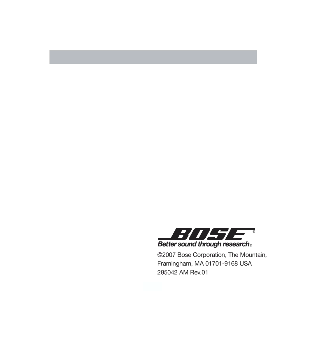 Bose CC-16 manual 