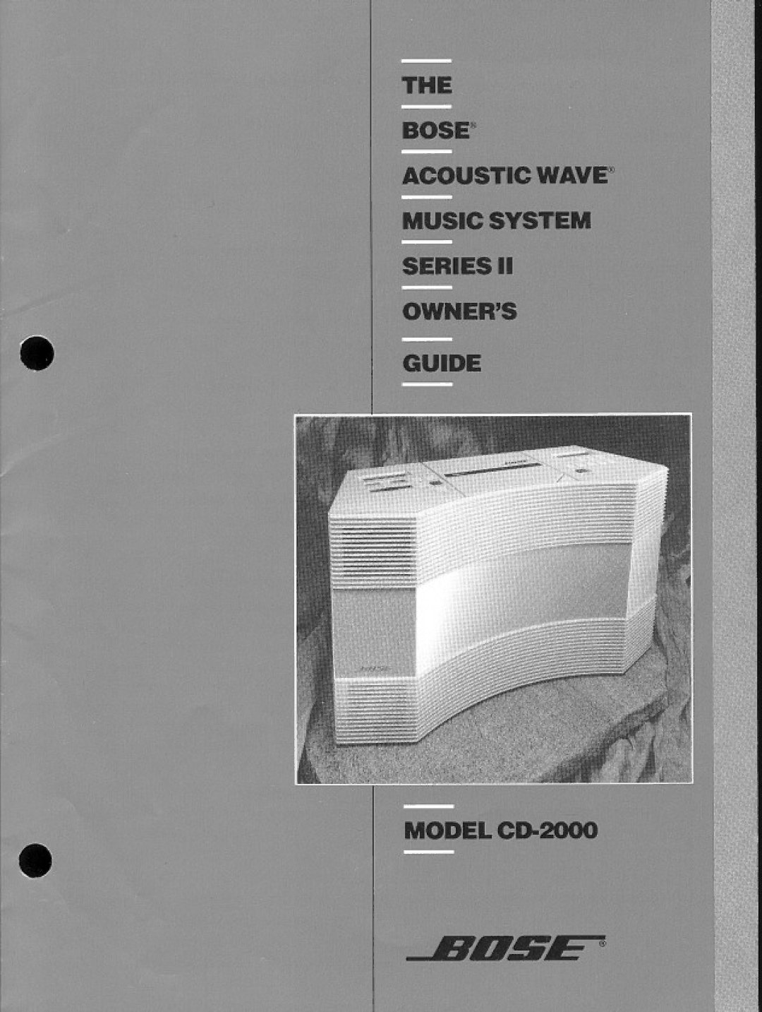 Bose CD-2000 manual 