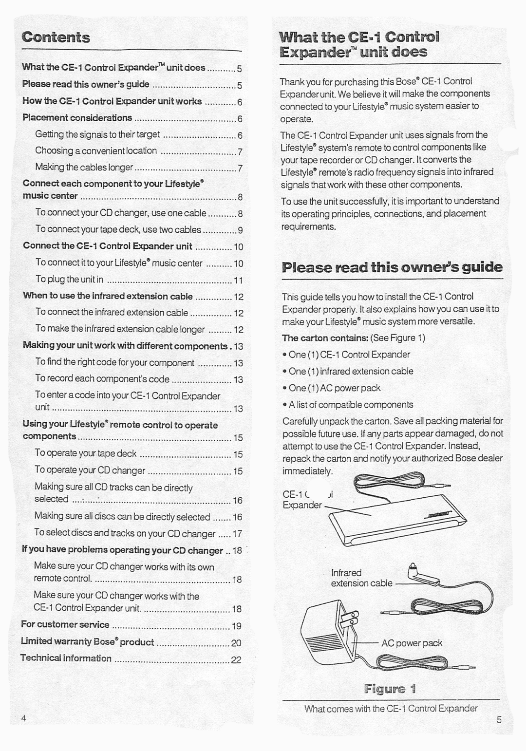 Bose CE-1 manual 