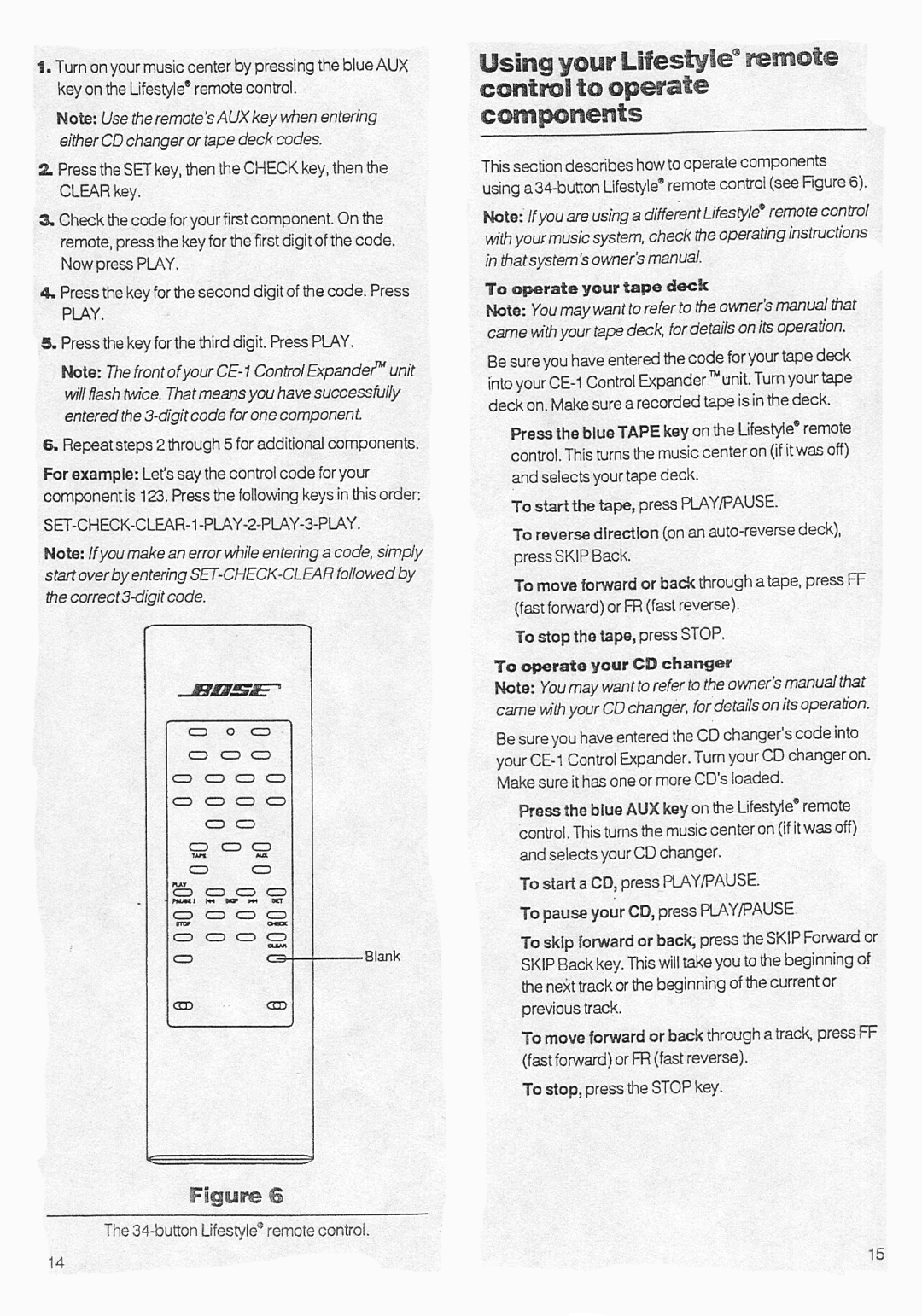 Bose CE-1 manual 