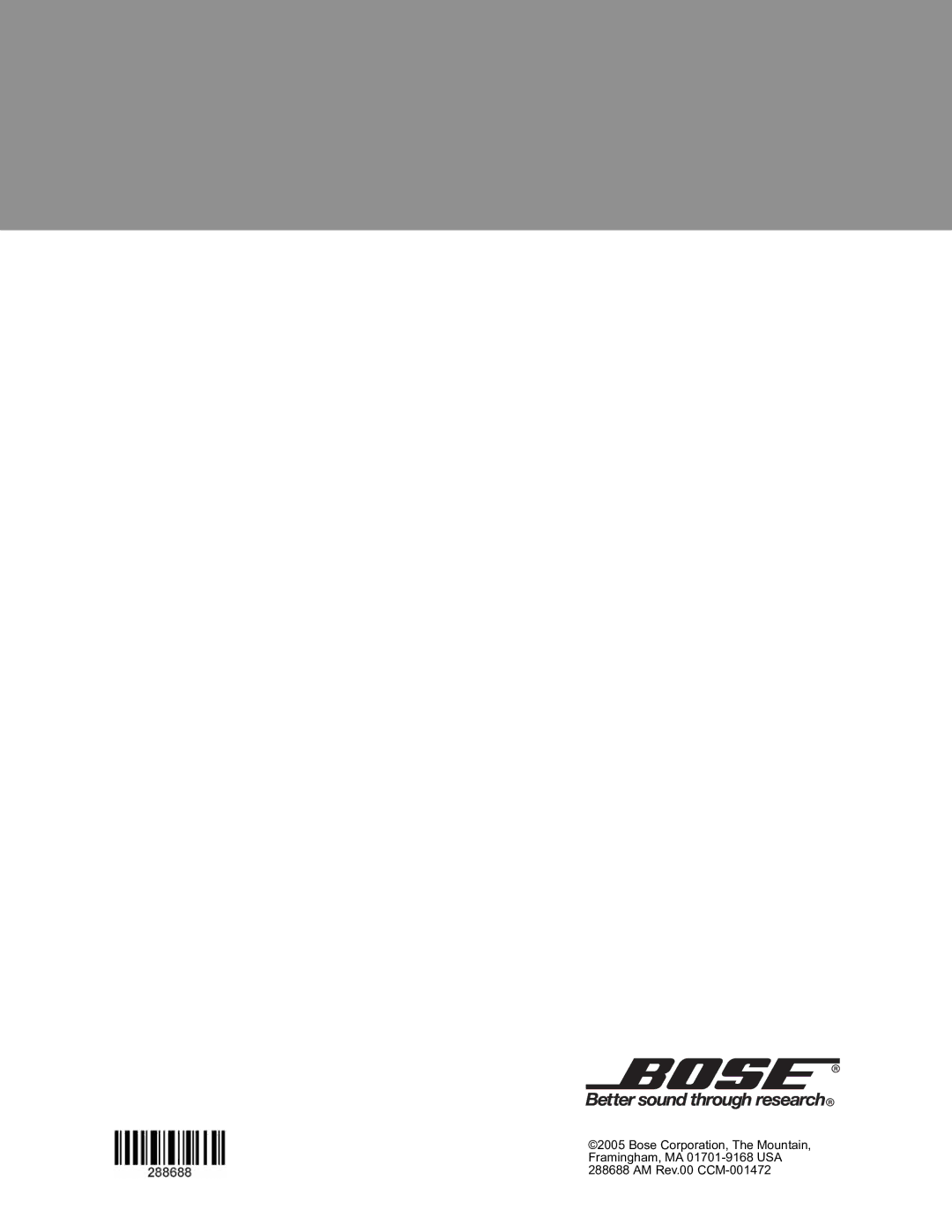 Bose Cinemate Remote manual 