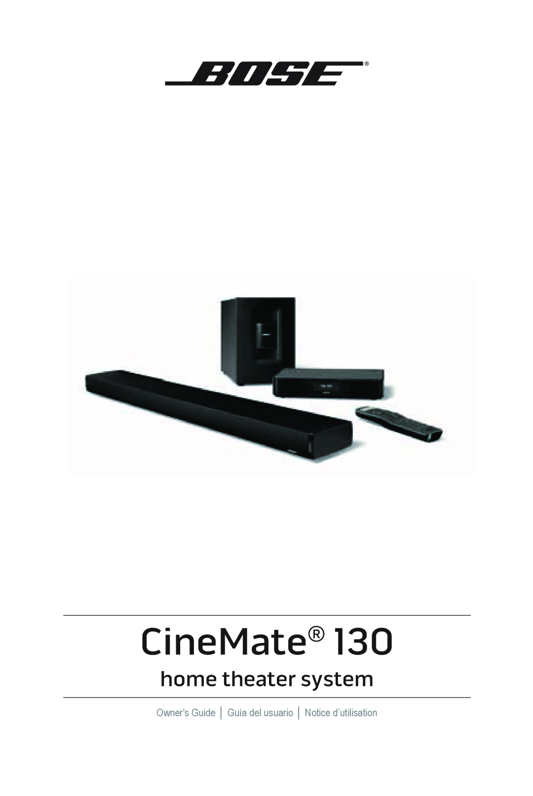 Bose cinemate manual CineMate, home theater system 