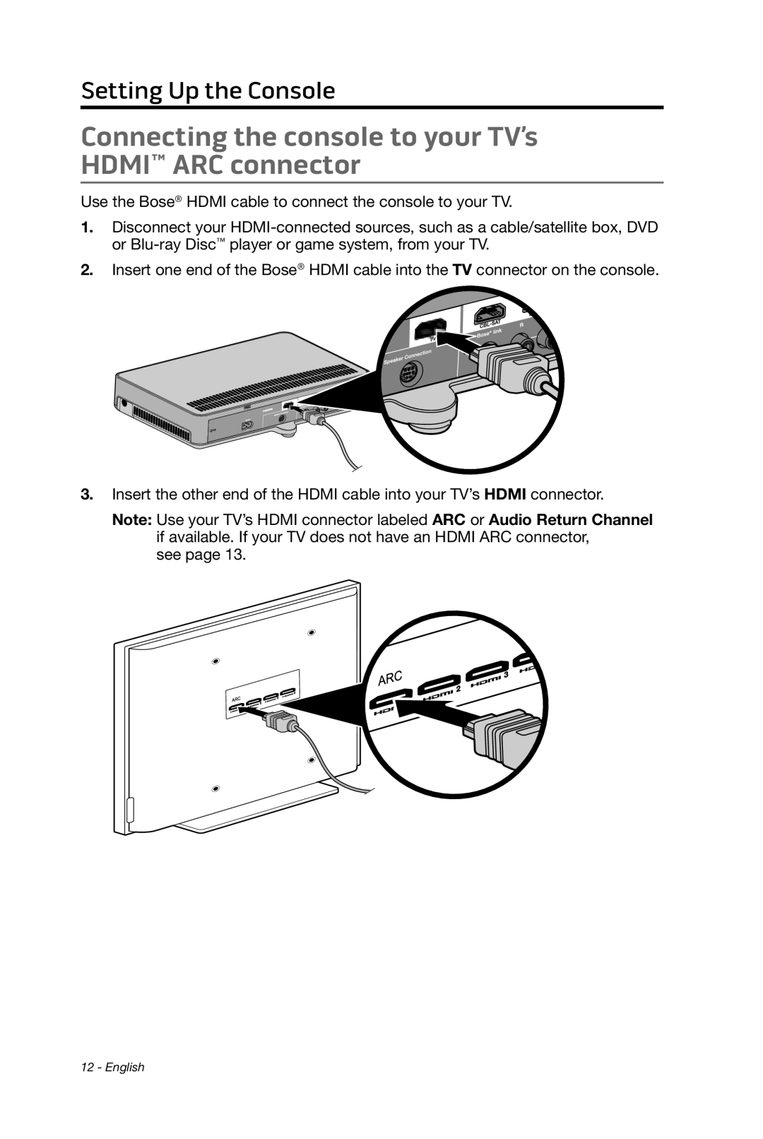 Bose cinemate manual Setting Up the Console 
