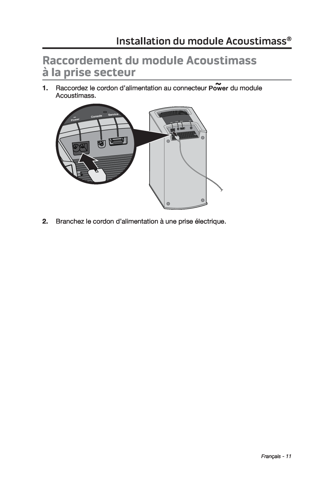 Bose cinemate manual Installation du module Acoustimass 