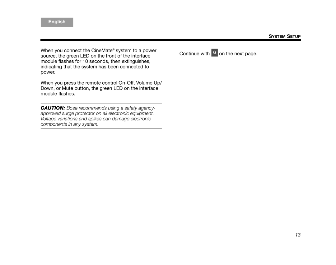 Bose SERIES 2, CINEMATEGSII, GS Series II, AM323023, CINEMATEII English DeutschEspañol FrançaisItliano Nederlands Svenska 