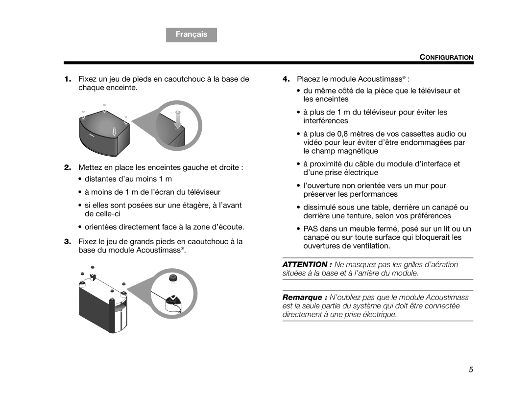 Bose GS Series II, CINEMATEGSII, AM323023, SERIES 2, CINEMATEII manual Configuration 