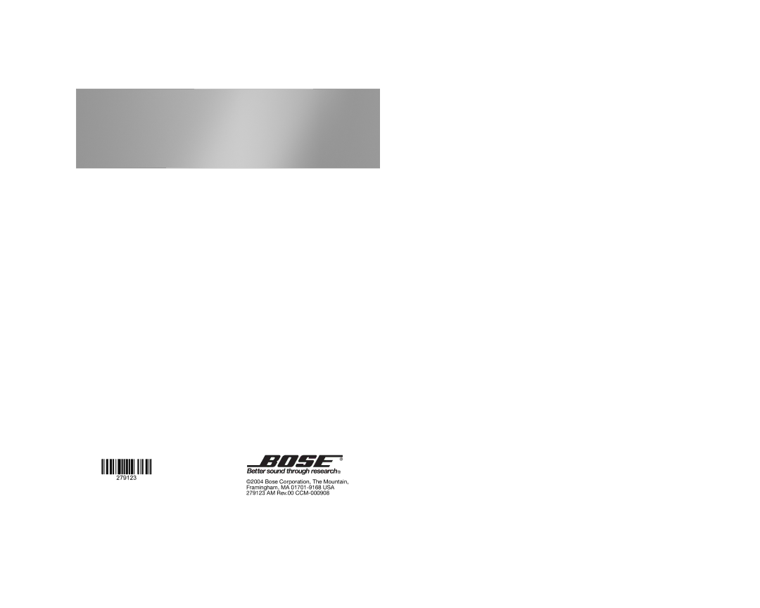 Bose COMPANION 2 manual 