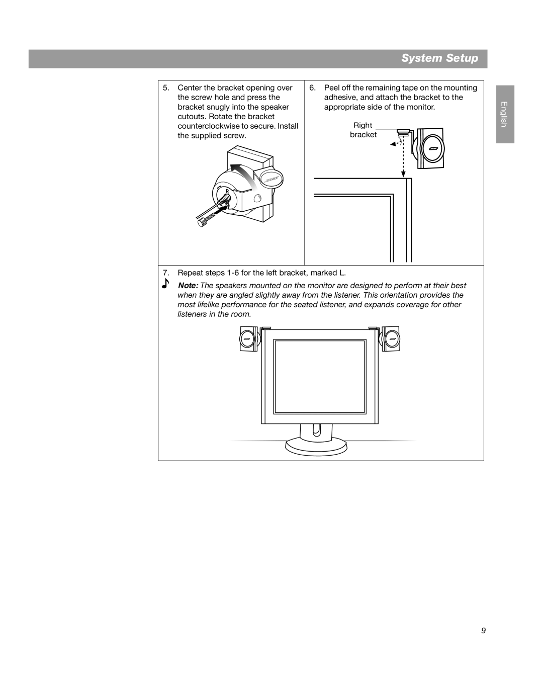 Bose Companion 3 manual Right 