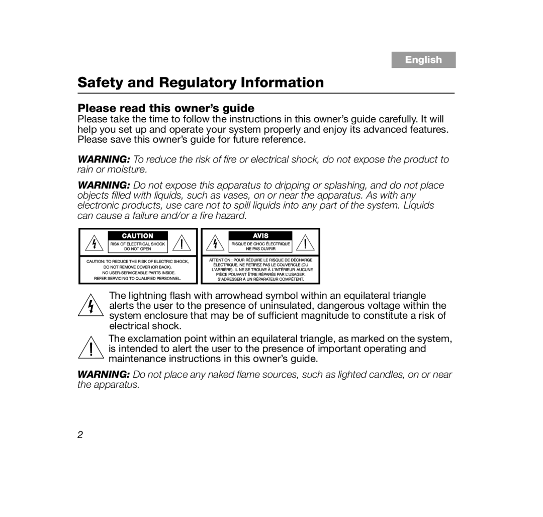 Bose Companion (R) 20, 329509-1300 manual Safety and Regulatory Information 