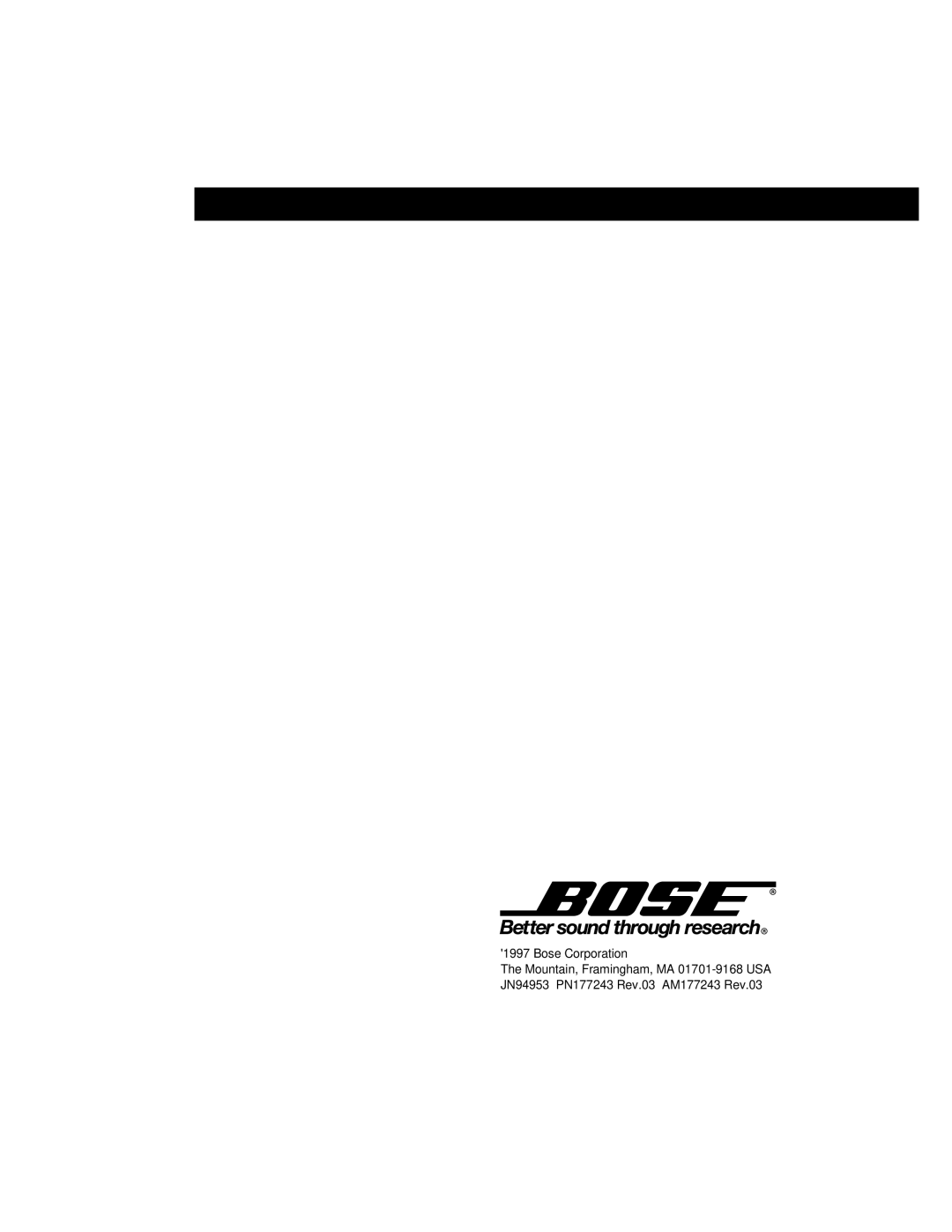 Bose Computer Speakers manual 