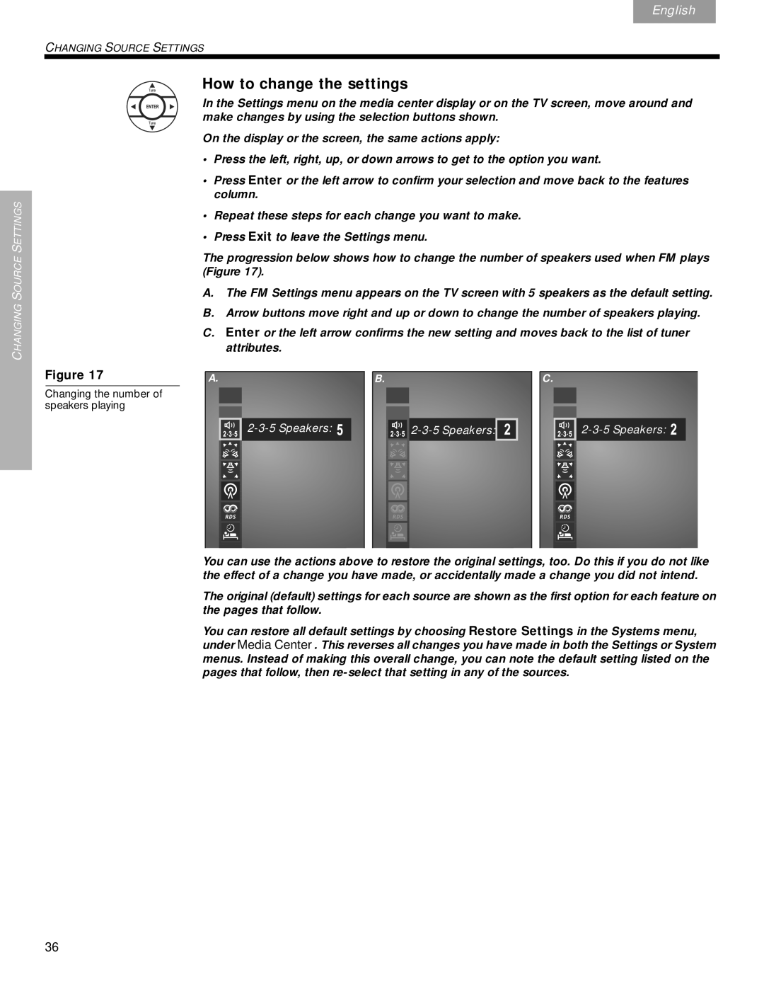 Bose DVD Home Entertainment Systems manual How to change the settings 