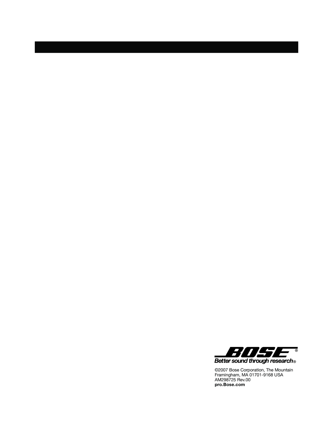 Bose DXA2120 manual Pro.Bose.com 